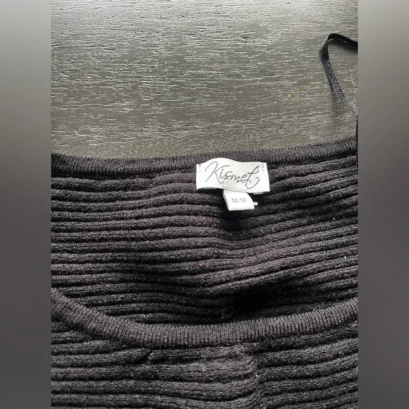 Black Kismet M Wide Fit Classic Long‎ Sleeve Black Sweater - Picture 2 of 5